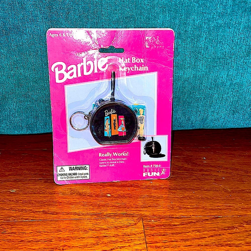 Vintage Barbie Hat Box Keychain